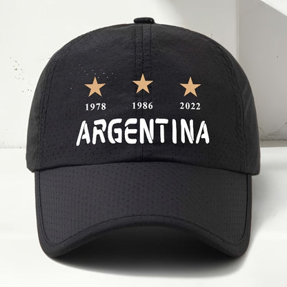 Men's Five-Star Argentina Letter Printed Classic Baseball Cap