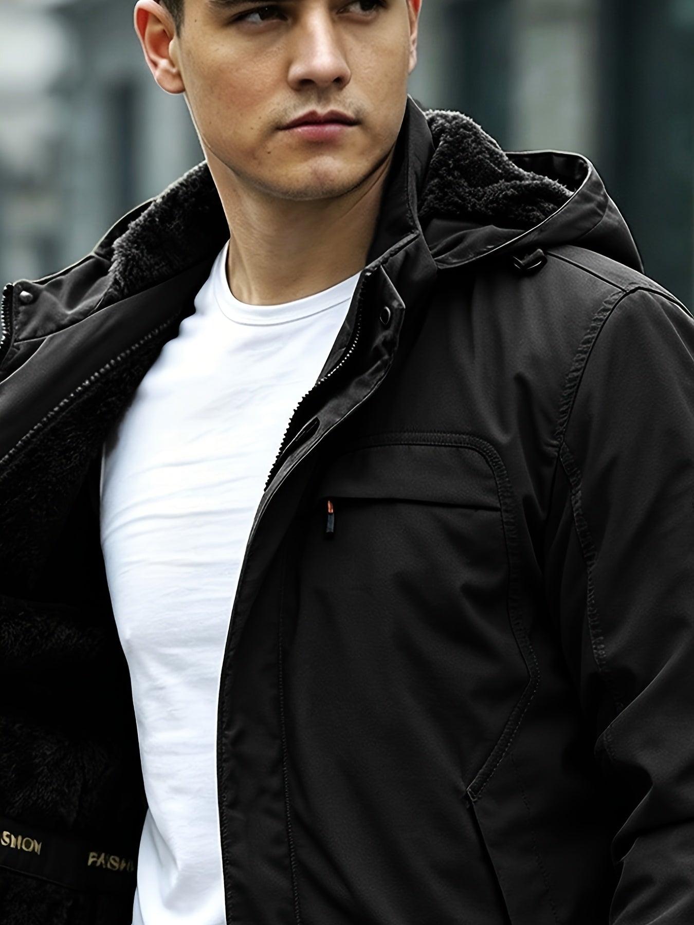 Men's Heavyweight Hooded Workwear Jacket with Full Lining