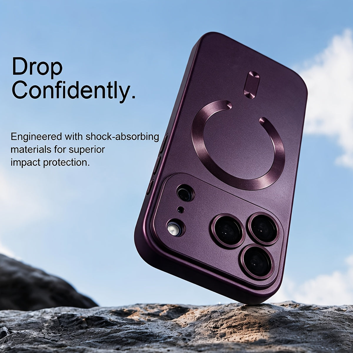 Matte Magnetic Wireless Charging Phone Case for iPhone 13-18 Pro Max