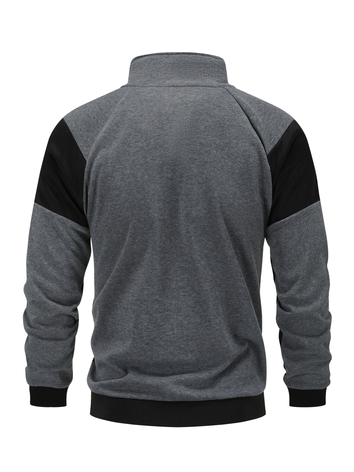 Men's Slim Fit Color Block Zip-Up Jacket with Stand Collar