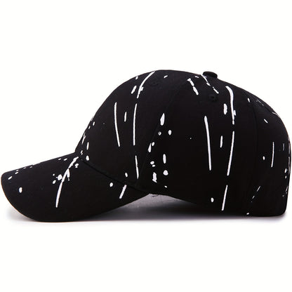 Graffiti Print Simple Baseball Cap Trendy Solid Color Hip Hop Dad Hat Unisex Lightweight Couple Sun Hats For Women Men