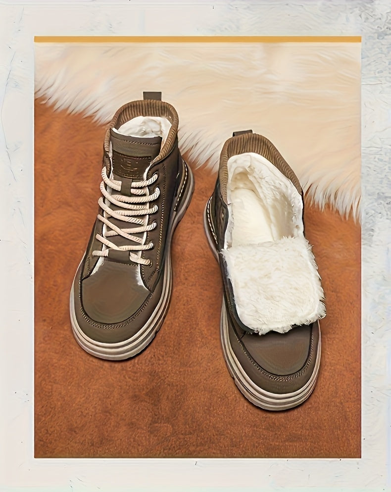 Տղամարդկանց ձմեռային կոշիկներ, հաստացված արտաքին հագուստի համար նախատեսված արշավային կոշիկներ, նորաձև բազմակողմանի աշխատանքային կոշիկներ, բրիտանական կարճ կոշիկներ