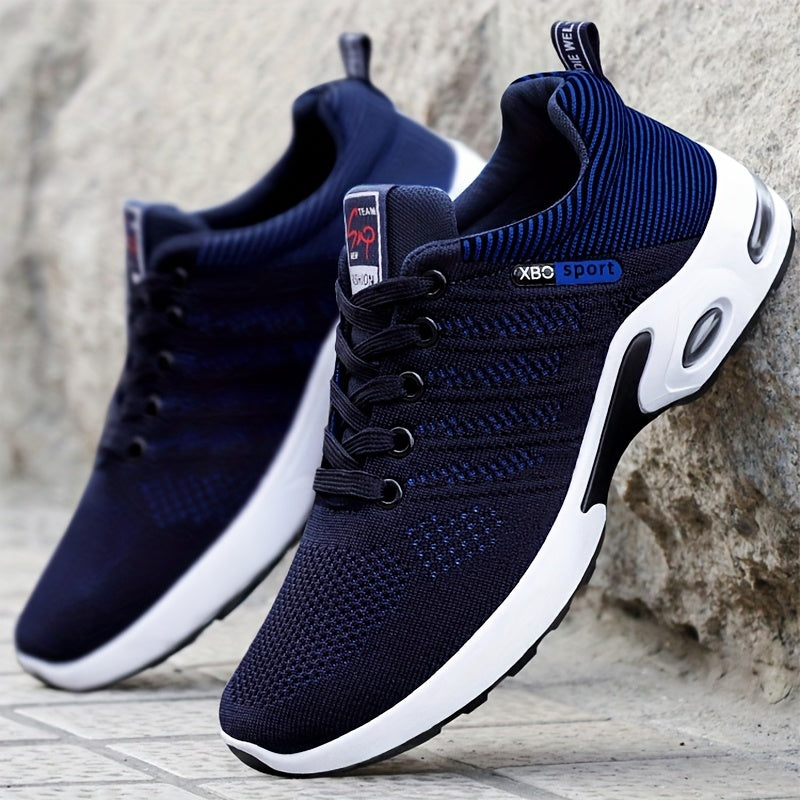 Men's Breathable Low-Top Sports Shoes with Shock Absorption