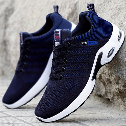 Men's Breathable Low-Top Sports Shoes with Shock Absorption