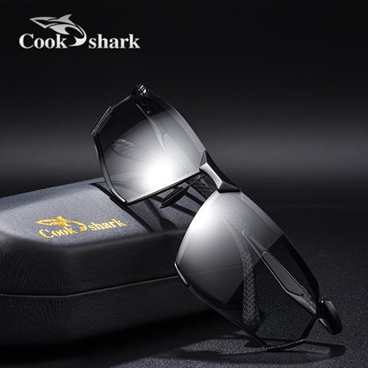 Cookshark Men's Polarized Semi-Rimless Sunglasses for Driving