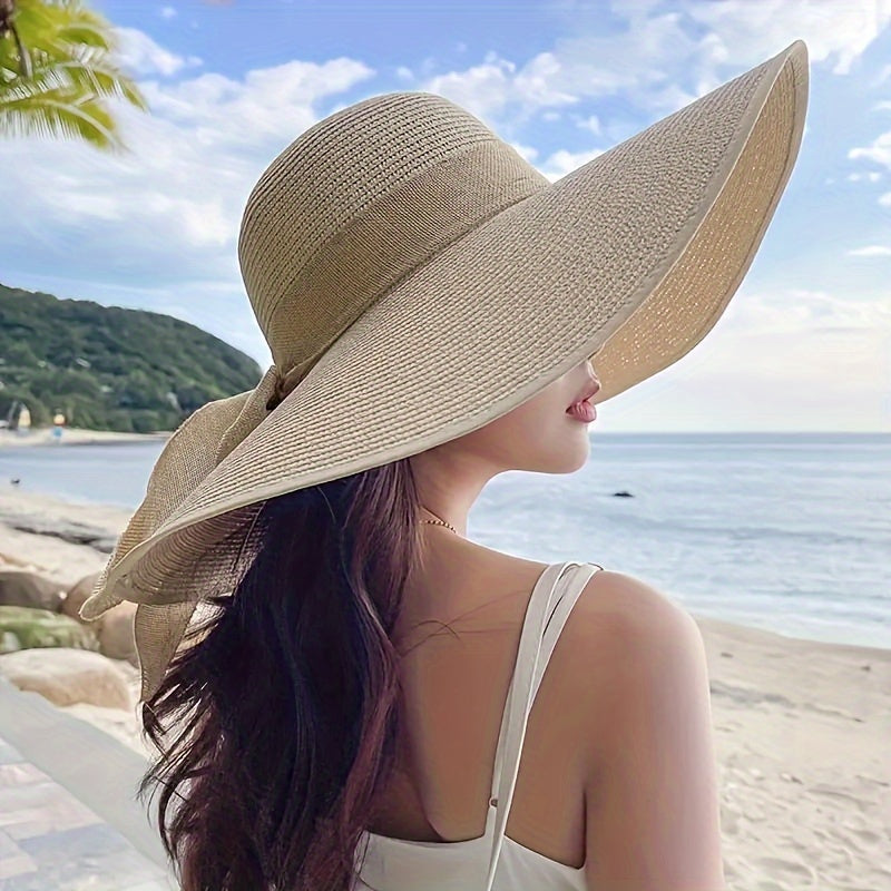 Women’s Linen Large Brim Foldable Summer Beach Hat