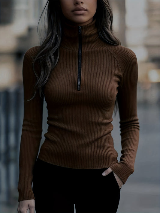 Women's Casual Loose Long Sleeve Pullover Sweater for Fall
