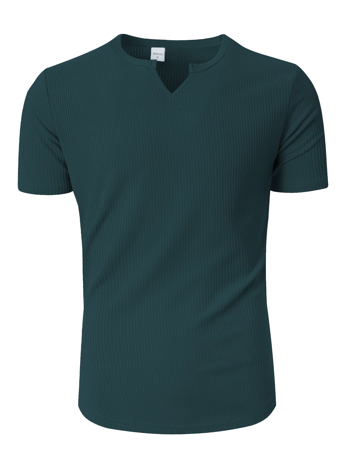 Men's Slim V-Neck Casual Short Sleeve T-Shirt for Summer
