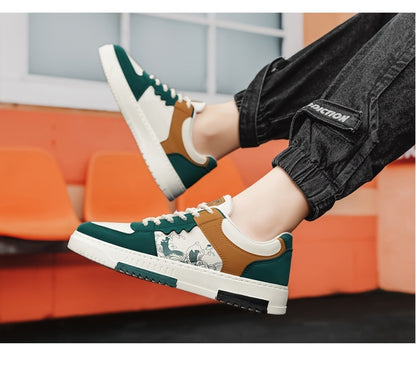 1pair Unisex All-Season Casual Hiking Sneakers, Low Top Faux Upper, Fabric Lining, PVC Sole, Comfortable Walking Shoes for Men and Women