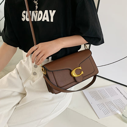 Elegant Women’s PU Crossbody Bag with Magnetic Closure
