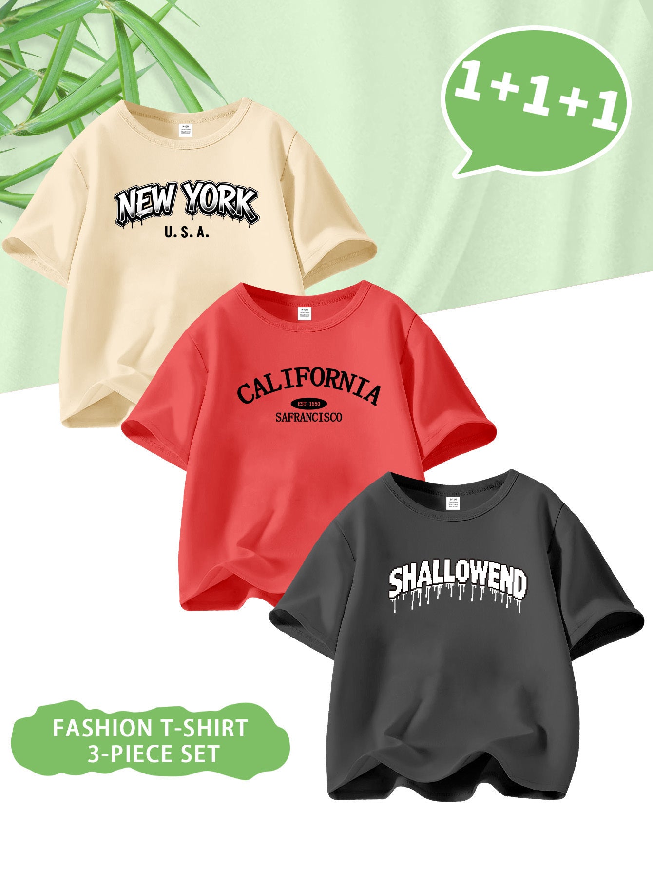Baby Boys' Casual Long Sleeve T-Shirts with Letter Prints, Spring/Summ