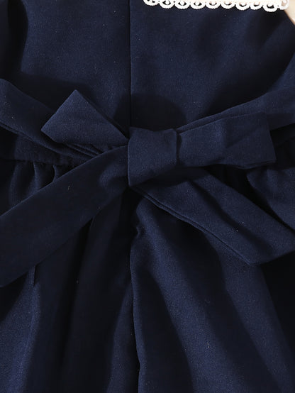 Լոլետա աղջիկների արքայադստեր զգեստ՝ բրդյա աստառով, ձմեռային սպասուհի փոքրիկ աղջիկների համար, երեկույթի հանդերձանք քոլեջի ոճով