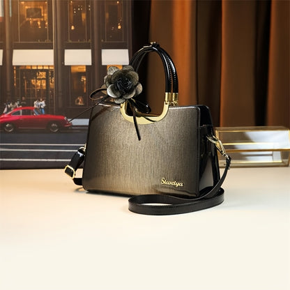Vintage Large Capacity Convertible Crossbody Handbag with Zipper