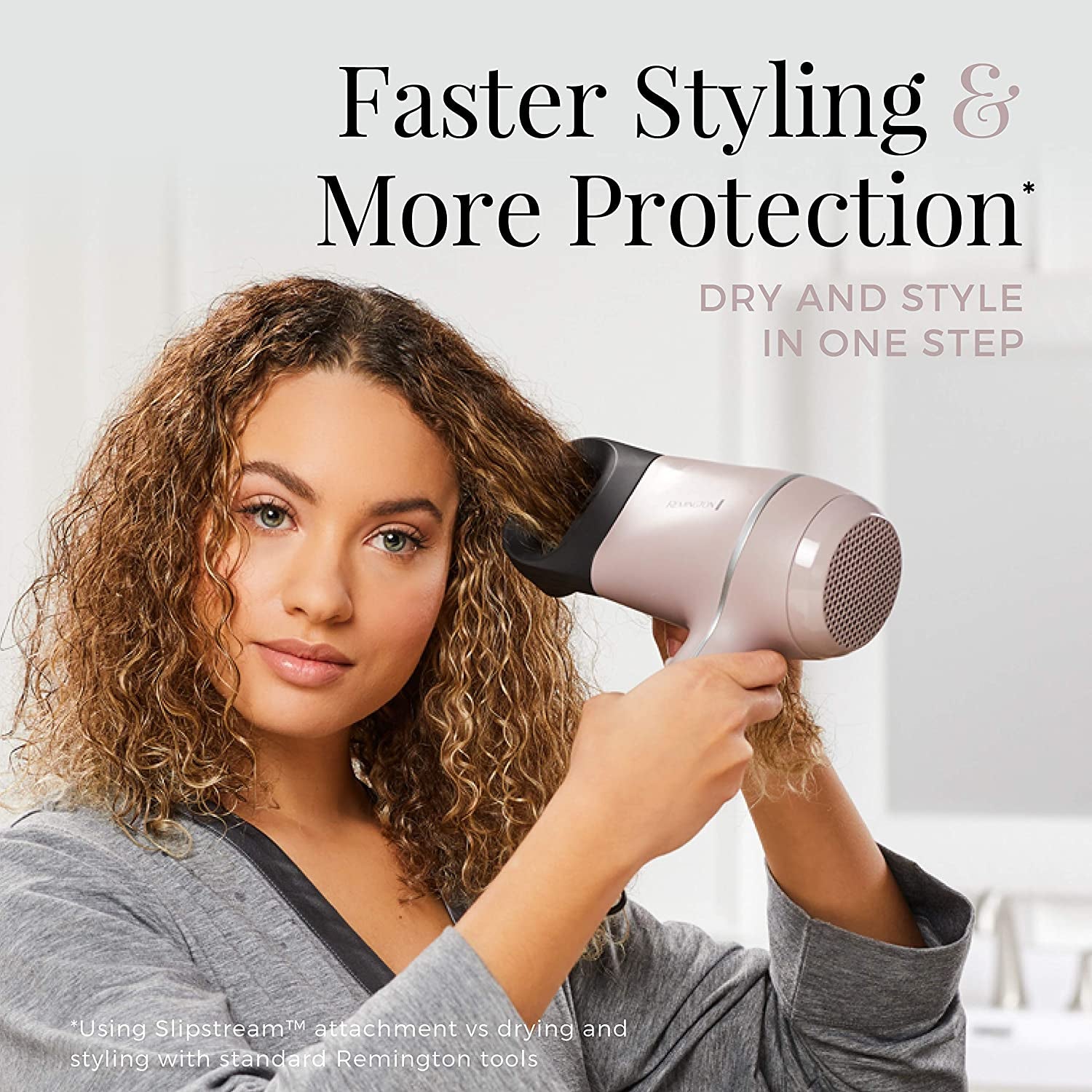 Remington Pro Wet2Style Hair Dryer, with Ionic & Ceramic Drying Technology, Mauve, 1875 Watts of Drying Power