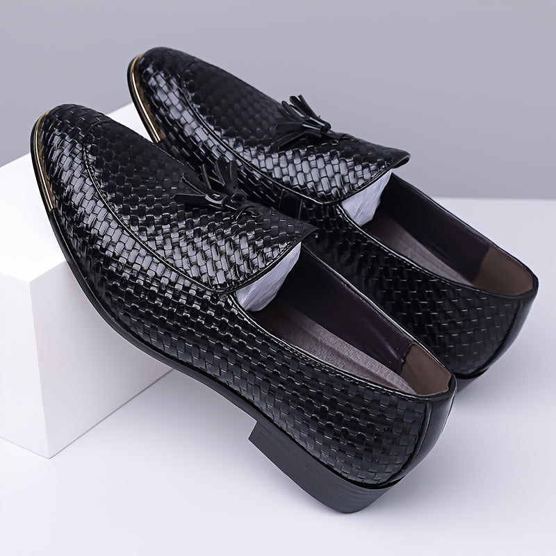 Men's Slip-On Vintage Tassel Loafers with Rubber Sole