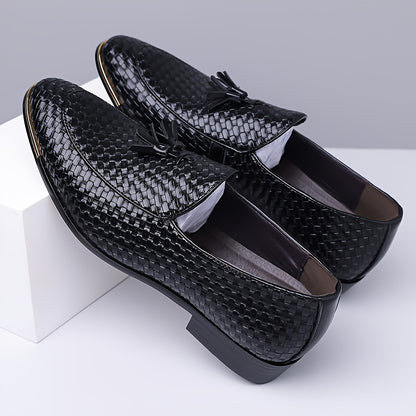 Men's Slip-On Vintage Tassel Loafers with Rubber Sole
