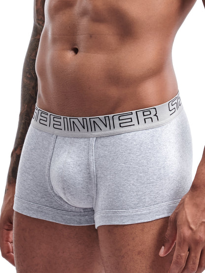 Men's Cotton Boxer Briefs 4-Pack - Breathable, Moisture-Wicking Fit