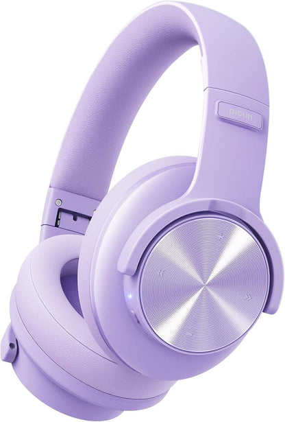 Picun B8 Bluetooth Headphones, 120H Playtime Headphones Wireless Bluetooth with 3 EQ Modes, Low Latency, Hands-Free Calls, over Ear Headphones for Travel Home Office Cellphone PC Black