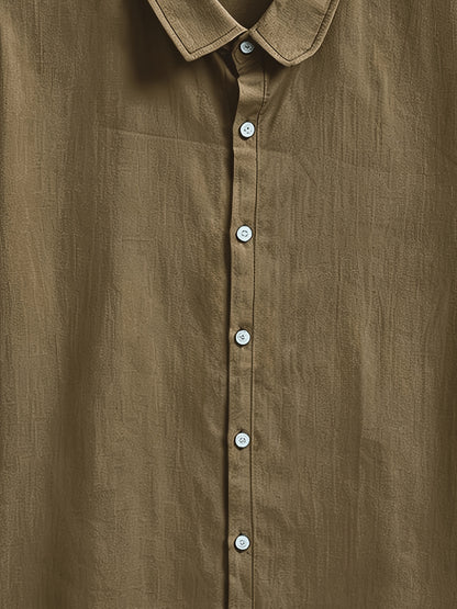 Men's Summer Casual Shirt & Shorts Set - Lightweight, Breathable