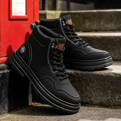 Men's Chuka Boots Casual Streetwear Lace-Up All-Season Shoes