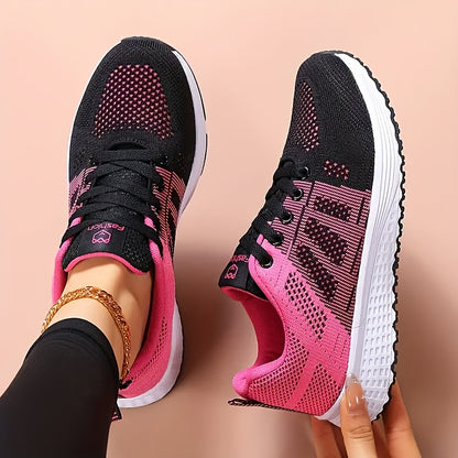 Hot Selling Fly Mesh Breathable Casual սպորտային կոշիկներ կանանց համար, թեթև և հակասայթաքող վազքի կոշիկներ