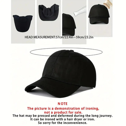 Unisex Breathable Baseball Cap for All Seasons, Fitted Polyester