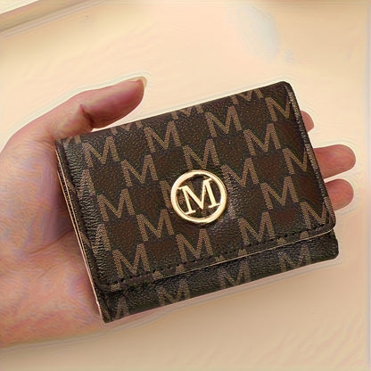 2025 New Women's Wallet Short European and American PU High-end Coin Purse Printed Multi Card Slot  Wallet Wallet Card Holder