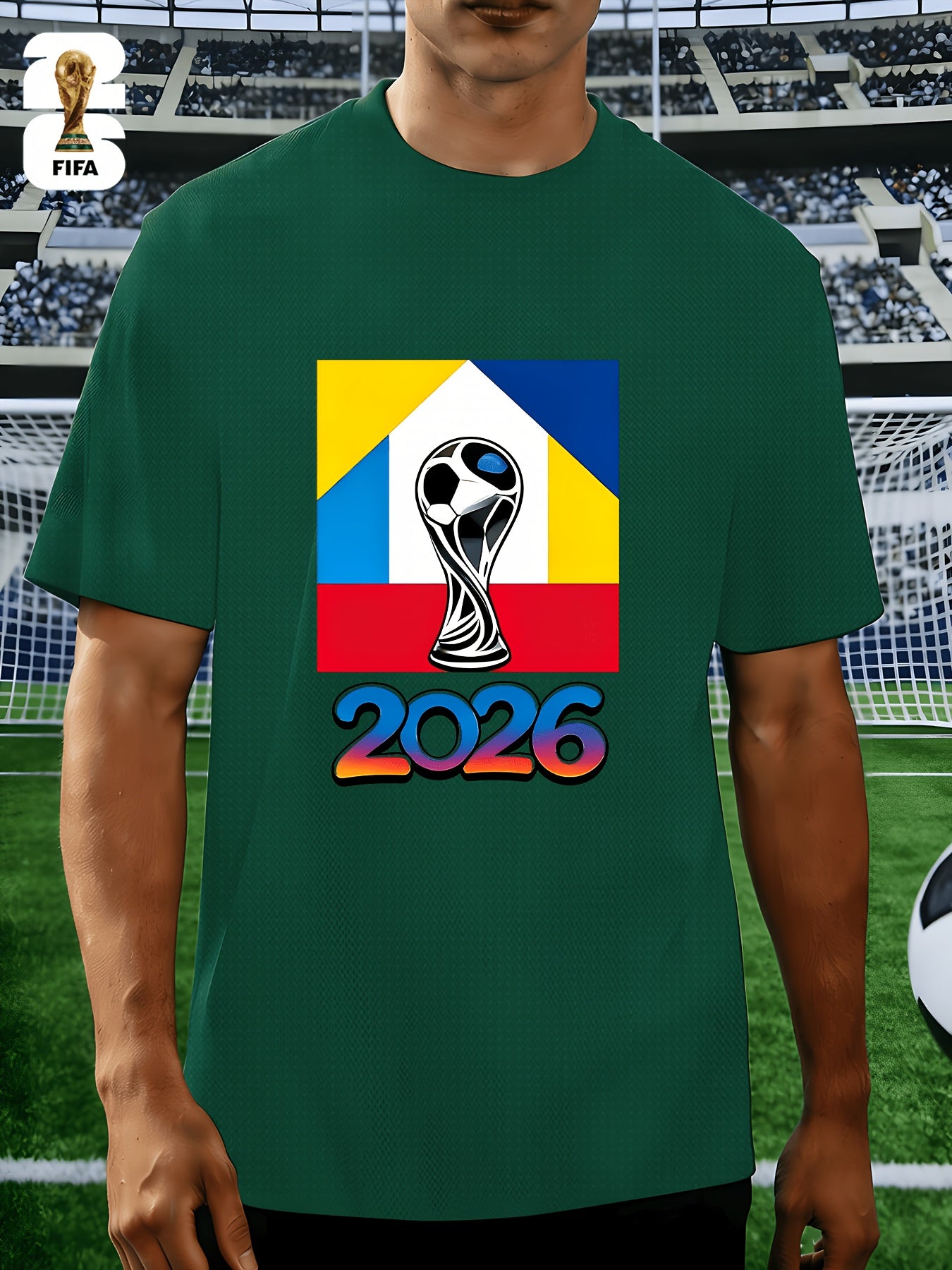 Men's FIFA 2026 Casual Crew Neck T-Shirt for Training & Running