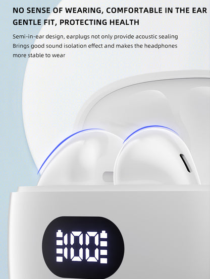 Նոր Style True Wireless ականջի մեջ սպորտային երաժշտության ականջակալ մինի ականջակալներ TWS HIFI bass HD զանգահարող ստերեո ականջակալներ Android-ի համար iPhone-ի համար Բջջային հեռախոսի խաղերի ականջակալներ խելացի ականջակալներ