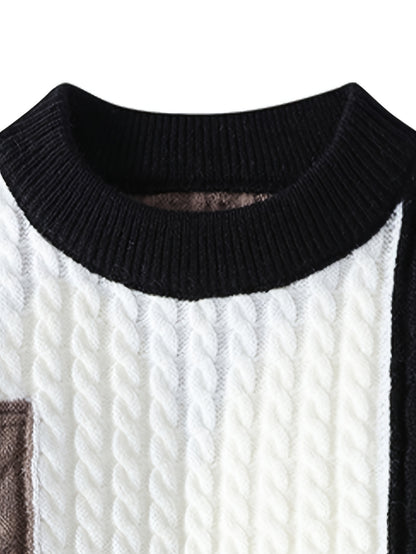 Տղամարդու սվիտեր - շագանակագույն/ - երկար թևքերով, վզնոցով, աշուն/ձմեռ, գրասենյակ, երեկույթ, առօրյա - հեշտ խնամվող, պաշտոնական և առօրյա սվիտեր տղամարդկանց համար