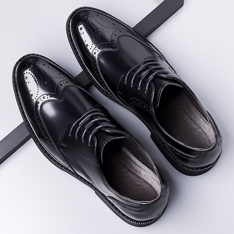 Men's Business Casual Oxford Shoes with Breathable PU Upper