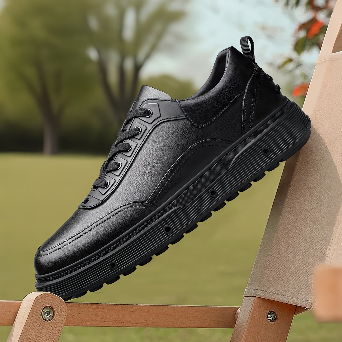 ZRO Zero Degree Men's Casual Sneakers with Leather & Air Sole