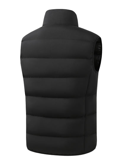 Men's Thermal Lined Sleeveless Vest Jacket with Full Zipper