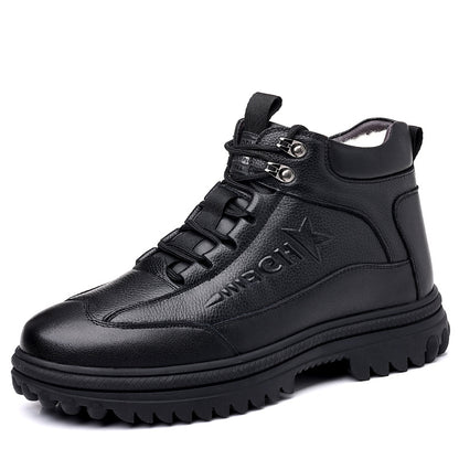 Men's Casual High-Top Shoes with Durable Rubber Sole