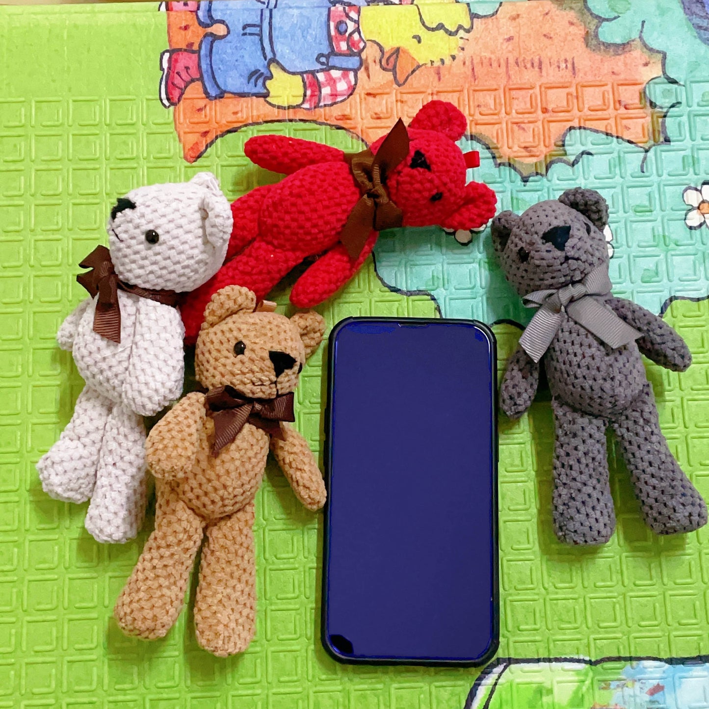 15cm/5.9inch 15cm Bear Stuffed Plush Toys Baby Cute Dress Key Pendant Pendant Dolls Gifts Birthday Wedding Party Decor 1pc