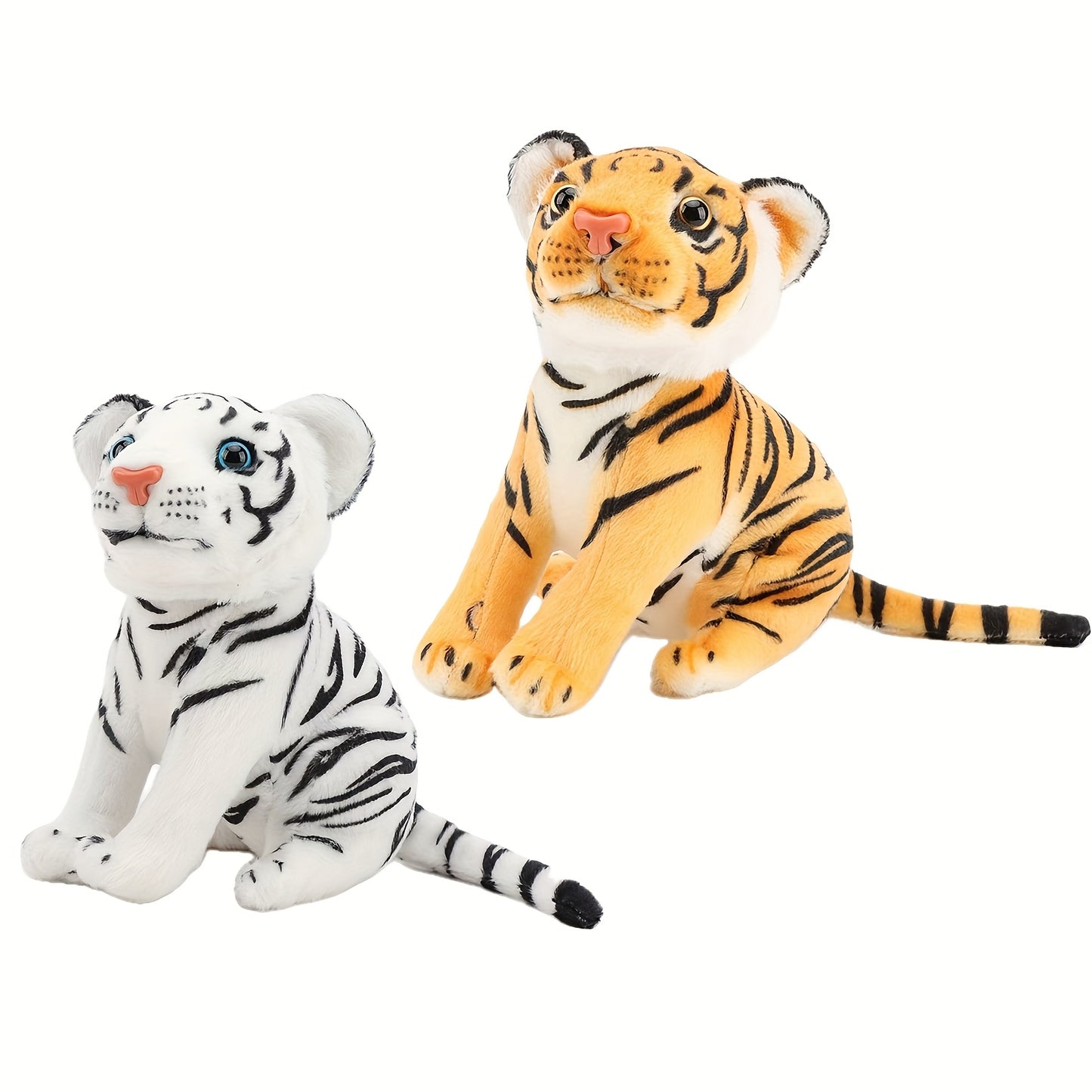 23Cm/9.05In Plush Toy of a Simulation Tiger, Made from Polyester Fiber, Themed Around Anime, Perfect for Teenagers, Suitable for Living Room Decoration, And Ideal for Gifts on Birthdays, Christmas, Valentine'S Day, And Other