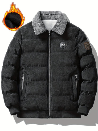 Men'S Heavyweight Winter Jacket - Thermal Insulated Cold Weather Coat with Full-Zip Closure, Fleece & Stand Collar - Brown - Casual Outerwear for, Thick, Thick Winter Jacket For Men, Winter Jacket For Men, Winter Coat For Men