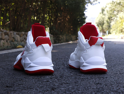 Men's high-top casual sports shoes fashion outdoor walking shoes for road running; lace-up wear-resistant versatile - ayq