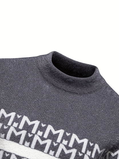 Տղամարդկանց նոր աշուն/ձմեռ տրիկոտաժե սվիտեր, բարձր վզնոցով, ամենօրյա, նորաձև, տաք հիմք - Senmeigou