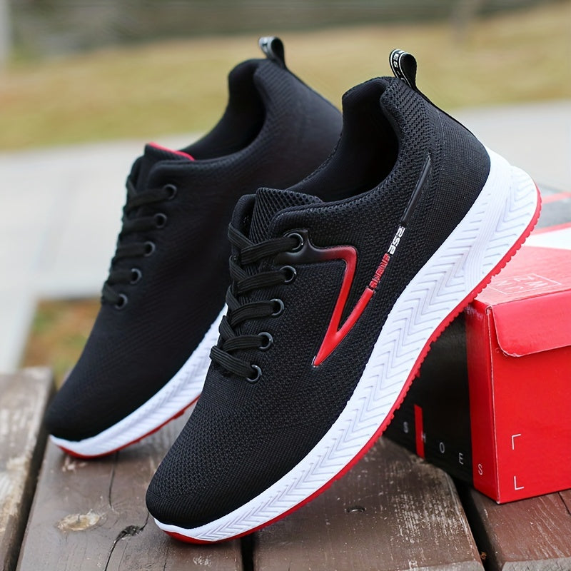 Men's Lace-up Sneakers - Athletic Shoes - Lightweight And Breathable - Running Basketball Workout Gym
