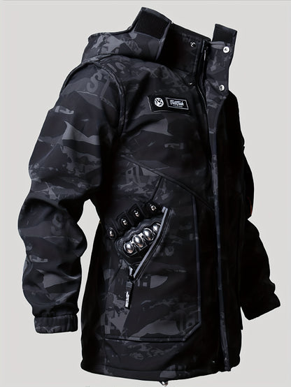Men's Warm Fleece Casual Jacket and Pants Set for Winter