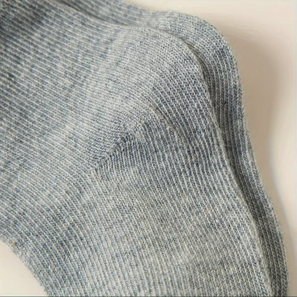 6pcs Soft Cotton Blend Youngsters Socks - Breathable, Non-Slip, All-Season Crew Socks for Youngsters & Youngsters, Black/White/Gray, Pack, Cotton Blend