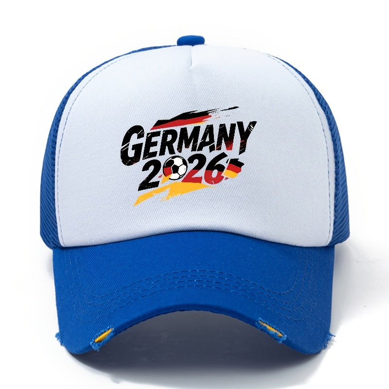 Unisex Germany Football 2026 Mesh Baseball Cap with Curved Brim