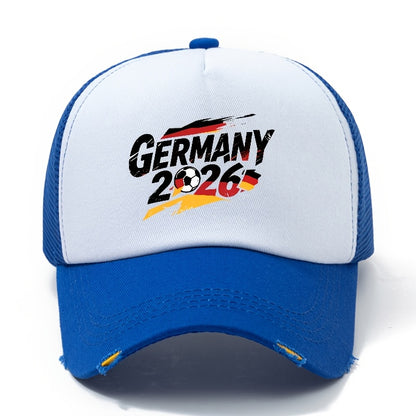 Unisex Germany Football 2026 Mesh Baseball Cap with Curved Brim