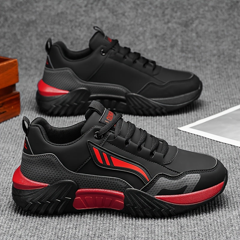 Loeikan 2026 New Low-Top Men'S Versatile Comfortable Walking Boots | Fashionable Thick-Soled Casual Sports Shoes, All-Season, Lace-Up Closure, Faux Upper, Pvc Sole - ayq
