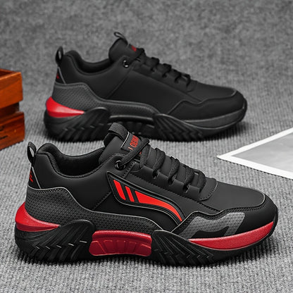 Loeikan 2026 New Low-Top Men'S Versatile Comfortable Walking Boots | Fashionable Thick-Soled Casual Sports Shoes, All-Season, Lace-Up Closure, Faux Upper, Pvc Sole - ayq