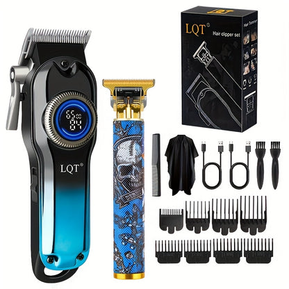 LQT 1pc/2pcs/3Ppcs Electric Hair Clipper Set/Designed for Men/Unique Graffiti Style/Men'S Grooming Kit/Beard Trimmer And Razor/Portable Home Hairdressing Tool/Men'S Gift/Father'S Day/Birthday Gift/Christmas Gift