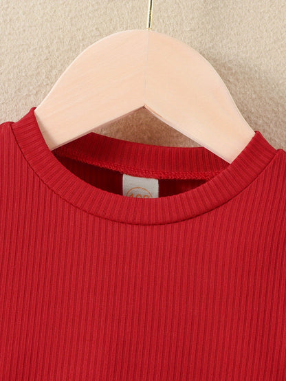 Youngsters Girls Ruffle Tee &amp; Houndstooth պրինտ կիսաշրջազգեստ և գլխարկ