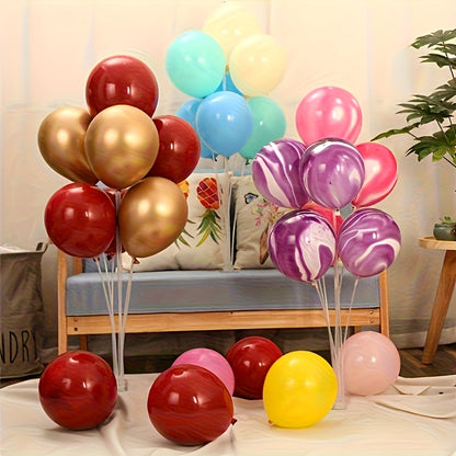 Two Sets, 70Cm Balloon Stand with Self-Adhesive Base - Durable Acrylic Balloon Holder for Weddings, Birthday Parties, Table Decorations And Shower Supplies. Suitable for for Christmas, Newyear, Valentine, Party Events