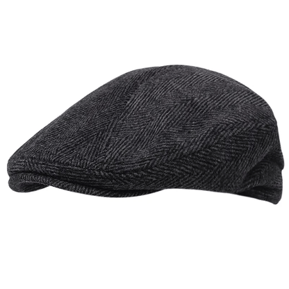 Men'S Knit Fabric Flat Cap - Textile Material ≥80%, Herringbone Pattern, Hand Wash/Dry Clean, Leisure Sun Hat, Mixed Color (1-Pack)